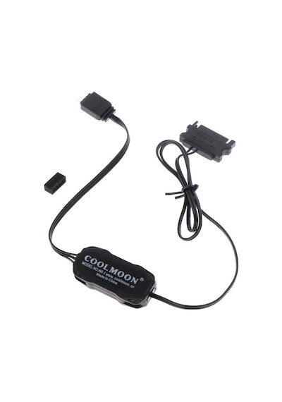 CoolMoon AR-1 5V 3Pin ARGB LED Kontrol Cihazı - Sata 15 Pin Güç - RGB Fan Şerit Led Denetleyici