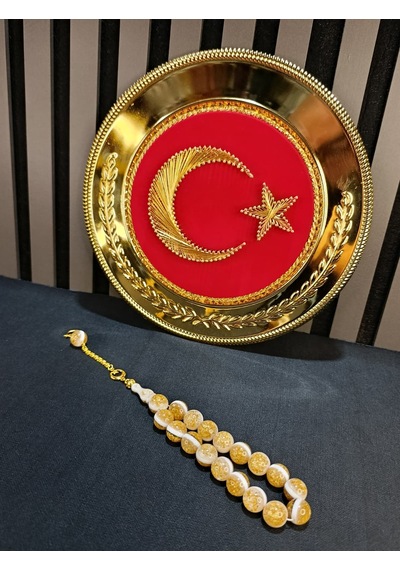 Altın Varaklı Tesbih Maskot Efe Bilek Boy 14mm 73529475
