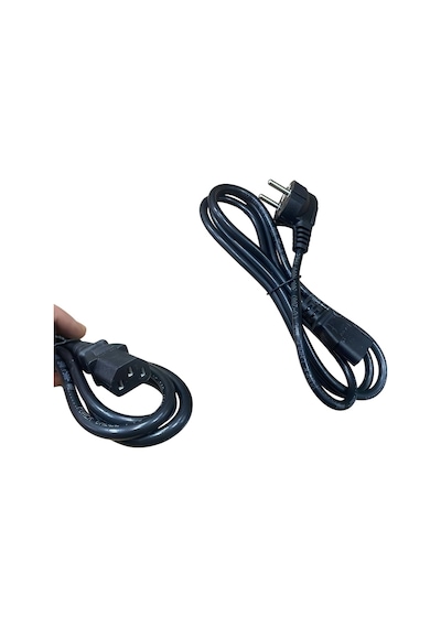 1.5 Metre Standart Power Kablosu Pc Bilgisayar Monitör Yazıcı Güç Kablosu 3 Pin Iec C13 Kasa Elektrik Bağlantı Kablosu