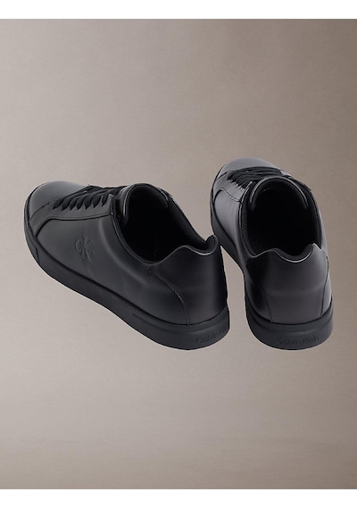 Calvin Klein Erkek Prof Cupsole Laceup Deri Detaylı Sneaker-14952 Siyah