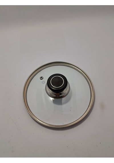 Cam Kapak 18 Cm Ve Siyah Kulp