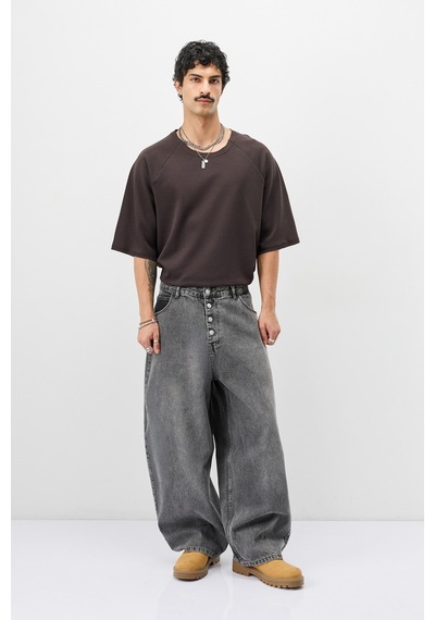 Vamos Barrel Fit Jeans Gri