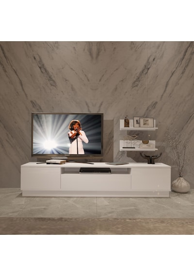 Decoraktiv Trendstyle 4s Mdf Tv Ünitesi Ve Orta Sehpa 2'li Set Beyaz