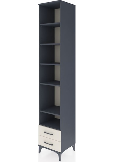 Hyperion Dolap 6 Raflı 2 Çekmeceli 44x44x243 Antrasit-aytaşı Antrasit