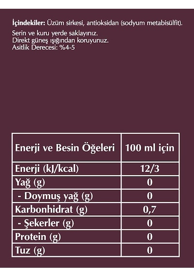 Fersan Üzüm Sirkesi 1 Lt Pet