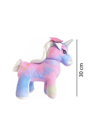 Sevimli Unikorn 30 Cm Peluş Oyuncak Pony Çok Renkli