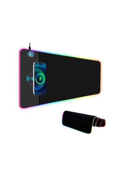 Powermaster Pm-25115 Xl Rgb Gaming Mouse Pad Wireless Telefon Şarj Destekli 14 Modlu