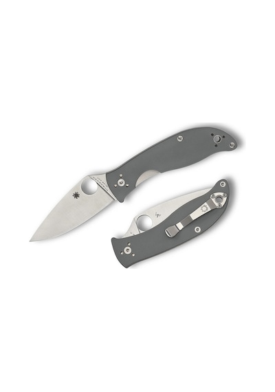 Spyderco Polestar Gray G-10 Bd1n Plainedge Kamp Çakı Gri