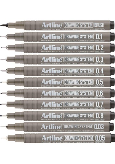 Artline Drawing System Çizim Kalemi Tüm Dereceler 11'li Set