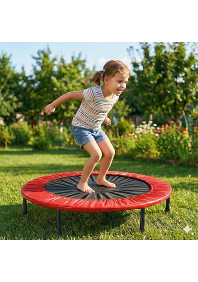 Trambolin 102 Cm 40" Yuvarlak Stabil Çelik Çerçeve 22 Cm Yükseklik Çocuk Ve Yetişkin İçin Taşın Standart 06123878