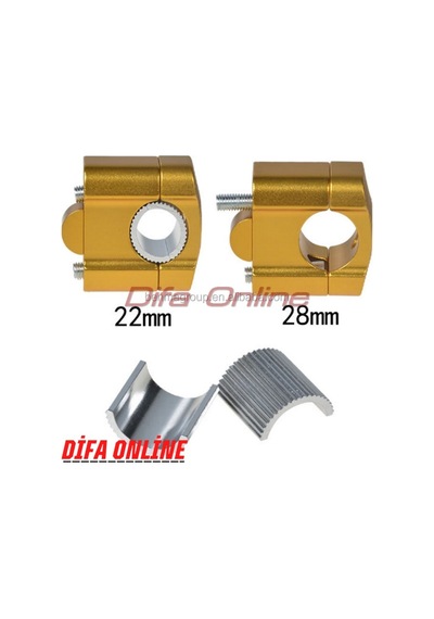 Ünversal Motosiklet 22mm/28mm Gidon Yükseltici Cnc Düz 552745090 - Kirmizi Motoparax Renk : Kirmizi