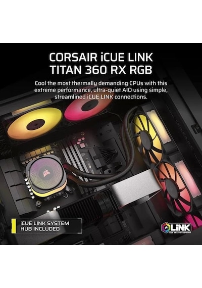 Corsaır 360mm Tıtan 360rx Cw-9061018-ww Am5-1851p Rgb Sıvı Soğutmalı İşlemci Fanı