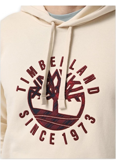 Timberland Tb0a6vgt Holiday Graphic Hoodie Krem Erkek Sweatshirt Krem