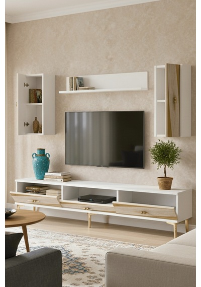 Tvr1813btg - Elips Tvr180 Ünitesi Takım Beyaz - Traverten - Gold 180cm Tvr1813btg - Elips Tvr180 Ünitesi Takım Beyaz - Traverten - Gold 180cm