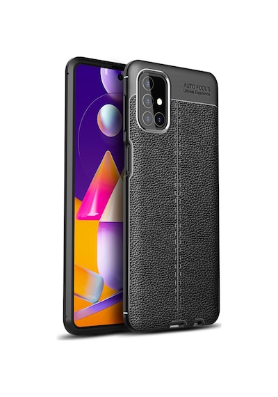 Samsung Galaxy  Uyumlu,  M31s Kılıf Auto Focus Kapak - Siyah