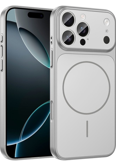 Apple Uyumlu iPhone 14 Pro Max Kılıf M-safe Şarj Özellikli Kamera Korumalı Kapak Ryc / Formen Gümüş