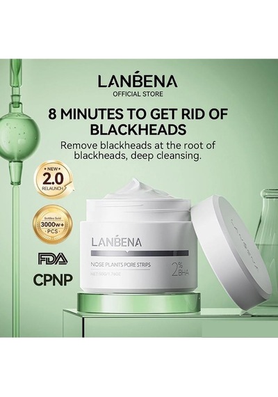 Lanbena Siyah Nokta Maskesi & 60 Adet Siyah Nokta Bandı Nose Plants
