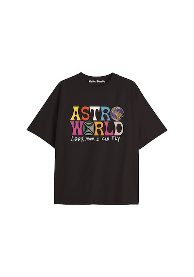 Kalic Studio Unisex Travis Scott Astroworld Tshirt Siyah-23
