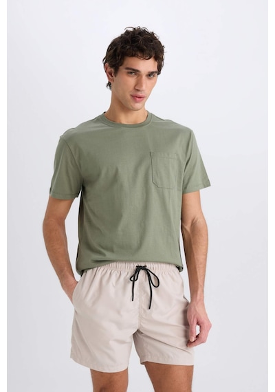 Defacto Regular Fit Kısa Boy Yumuşak Tuşeli Deniz Şortu E0993ax25hsbg187 Bej