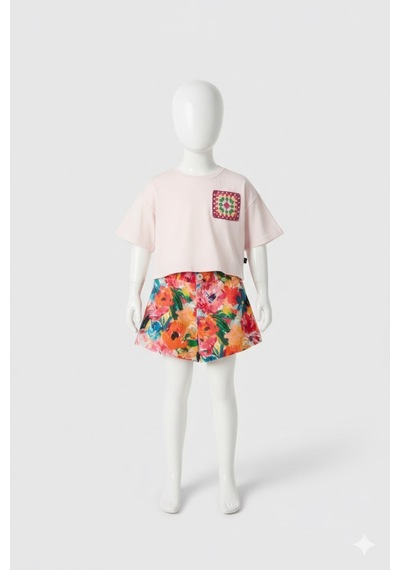 Sisley Kız Çocuk Beyaz Tshirt