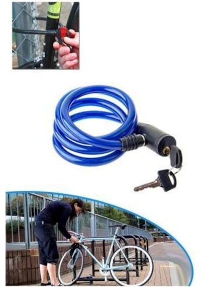 Bisiklet Kilidi Anahtarlı 17mm X 100cm Çok Renkli
