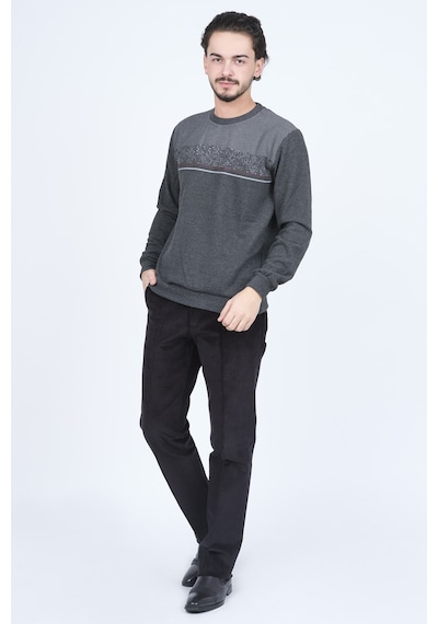 Rey Polo Erkek Bisiklet Yaka Triko Sweat 6743616 Füme