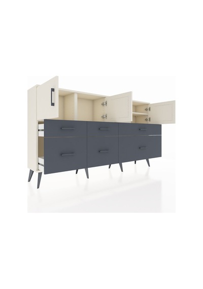 Arges Konsol 4 Raflı 6 Çekmeceli 4 Kapaklı 176x30x99 Aytaşı-aytaşı/antrasit Aytası/antrasıt - Aytası Arges Konsol 4 Raflı 6 Çekmeceli 4 Kapaklı 176x30x99 Aytaşı-aytaşı/antrasit Aytası/antrasıt - Aytası