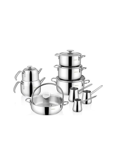 Amboss Cool 14 Parça Çelik Çeyiz Seti COO-0243 Gümüş