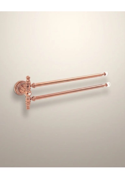 Crystal Rose Gold İkili Havlu Bar 60cm Renkli