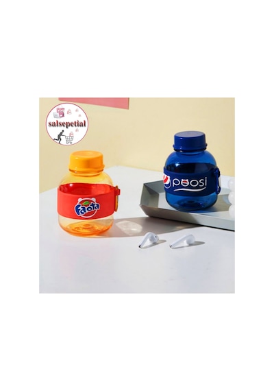 Mini Renkli Su Şişesi 350ml Figürlü Renkli Mini Suluk Matara 350ml Lacivert
