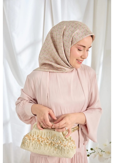 Silk Home %100 Twill İpek Eşarp S540 Pudra