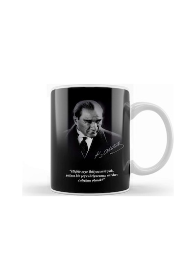 Mustafa Kemal Atatürk Söz Kupa Bardak Porselen Karışık