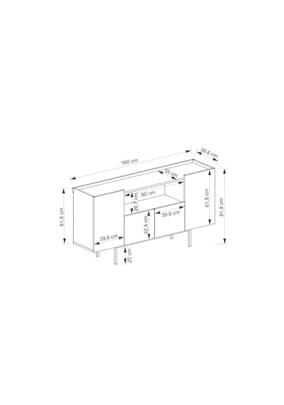 Essen 160 Cm Konsol Atlantik Çam Essen 160 Cm Konsol Atlantik Çam