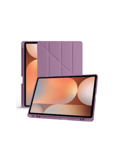 Samsung Galaxy  Uyumlu Tab  S9 Plus X810 12.4 İnç Katlanabilir Kalemlikli Standlı Akıllı Kılıf  Kapaklı Kılıf