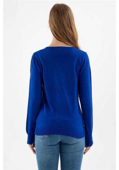 Fashion Friends Kadın Kazak Saks 23k0244k1 24ke21000002 E2174 Saks Fashion Friends Kadın Kazak Saks 23k0244k1 24ke21000002 E2174 Saks