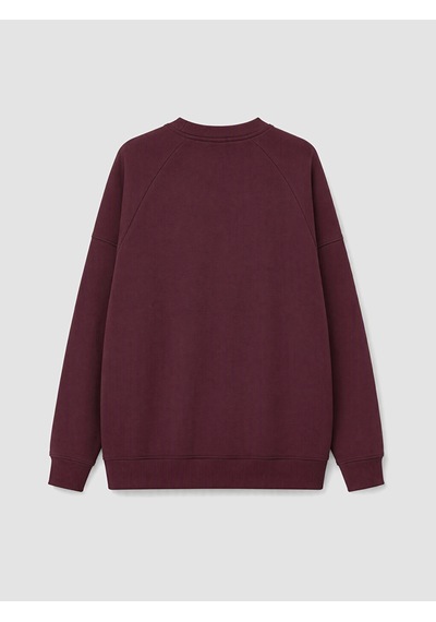 Lcw Modest Mürdüm Oversize Kadın Kalın Sweatshirt Tunik