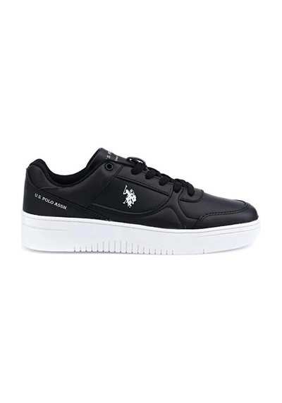 U.s.polo Assn. Lee Erkek Ayakkabi - Siyah Beyaz Siyah - Beyaz