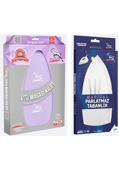 Gazella Ütü Altlığı + Ütü Masası Kılıfı Bezi 50 X 135 Cm Lila