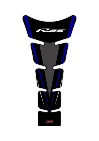GP Kompozit Yamaha R25 2015-2018 Uyumlu Tank Pad Seti Mavi