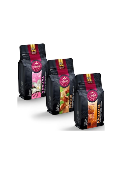 Anisah Fındık Vaniya Karamel Aromalı Filtre Kahve Set 3 x 250 G