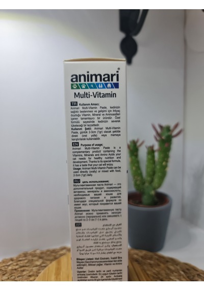 Animari Multi-vitamin Paste 100ml Kedilerin Gelişimi Için
