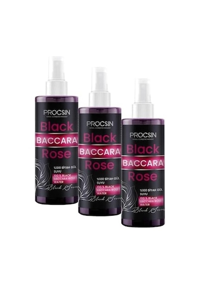 Procsin Baccara%100 Siyah Gül Suyu 200 Ml 3 Paketi