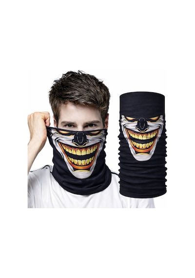 Forwhat Büro Ev Ofis Hediyesi İçin No3 Joker Motifli Yüz, Boyun Maskesi Buff Bandana Çok Renkli