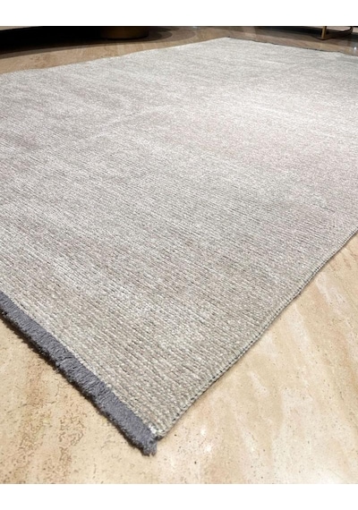 Konya Yıkanabilir Makine Dokuma Modern Çizgili Salon Yolluk Düz Halı Krem