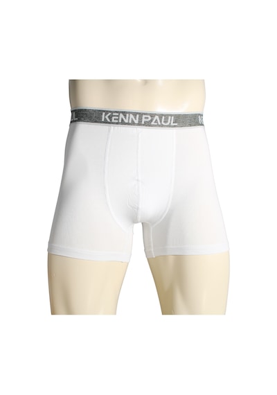 Kenn Paul Erkek Beyaz Düz Pamuklu Lüks Boxer -fitted Yumuşak Dayanıklı Çok Renkli