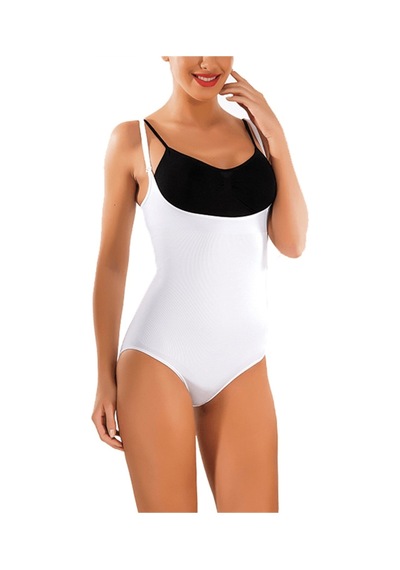 Form Time 9005 Ince Askılı Göğüs Altı Korseli Kadın Body Beyaz