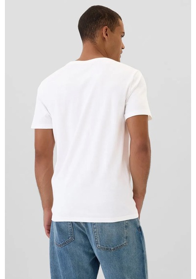 Gap V-frch Everyday Soft Erkek Tişört Beyaz
