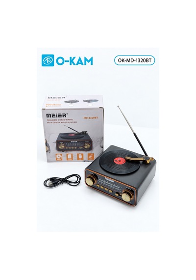 O-kam Ok-1320bt Bluetooth Plak Görünümlü Şarjlı Retro Radyo
