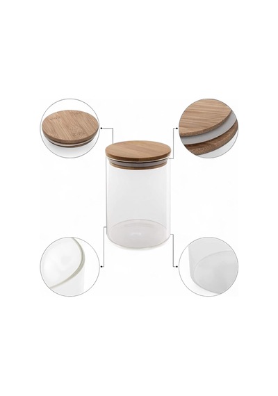 6'li Bambu Kapaklı Cam Baharatlık Seti Vakum Kapak, 6 Adet Bambu Kapaklı Cam Kavanoz & Baharat Takımı & Baharatlık 200ml-250ml-325 Ml Vakum Kapak 250ml 6 Adet Çok Renkli