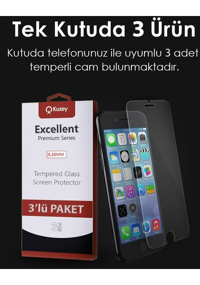 Apple iPhone 15 Pro Max Uyumlu İle Temperli Ekran Koruyucu Kırılmaz Cam Ekonomik 3'lü Paket